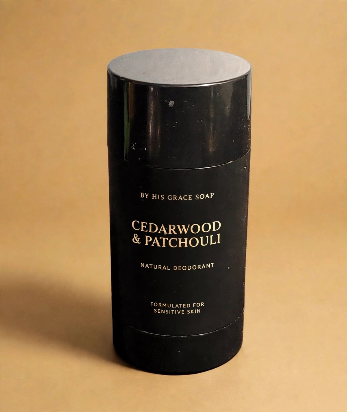 Cedarwood and Patchouli Natural Deodorant with new gold label