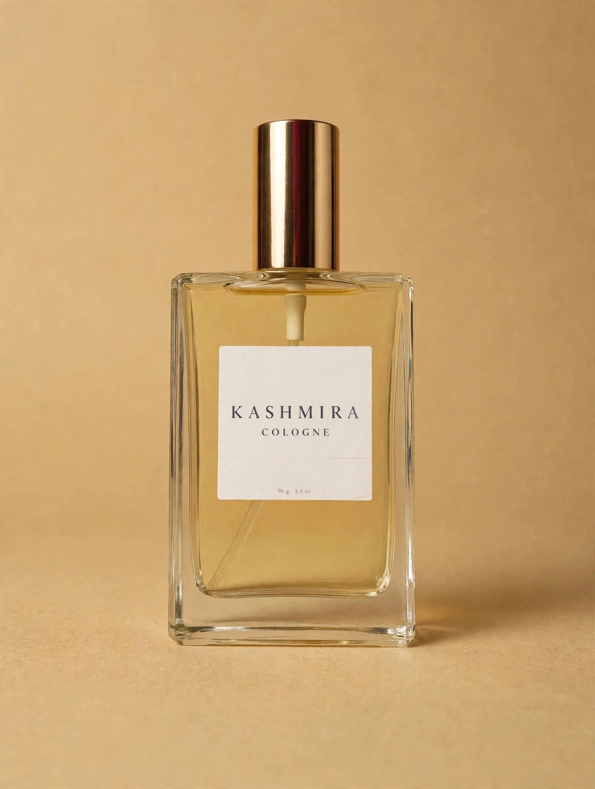 Kashmira Cologne, 3.4 oz on a gold background, main photo