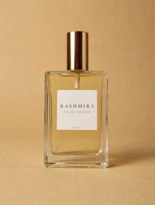 Kashmira Eau de Toilette, 3.4 oz on a gold background, main photo